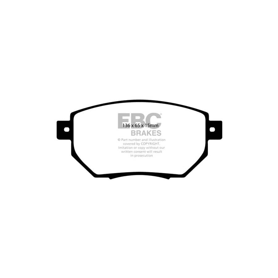 EBC PD03KF592 Infiniti Yellowstuff Front Brake Pad & Plain Disc Kit - Akebono Caliper (Inc. FX35 & FX45) 2 | Duco Car Parts UK Car Parts