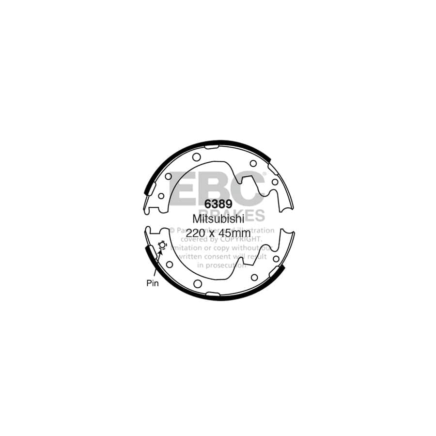 EBC 6389 Mitsubishi L 300 Rear Brake Shoes 1 | Duco Car Parts UK Car Parts