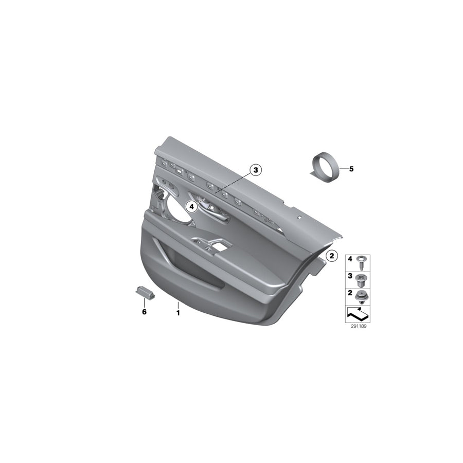 Genuine BMW 51427273286 F10 F11 Door Lining Leather Rear Right OYSTER (Inc. 518d, 528i & 550iX) | Duco Car Parts UK