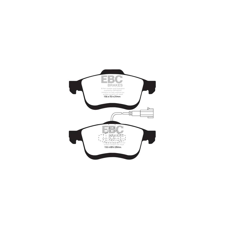 EBC PDKF381 Chrysler Lancia Delta Ultimax Front Brake Pad & Plain Disc Kit - Bosch Caliper 2 | Duco Car Parts UK Car Parts