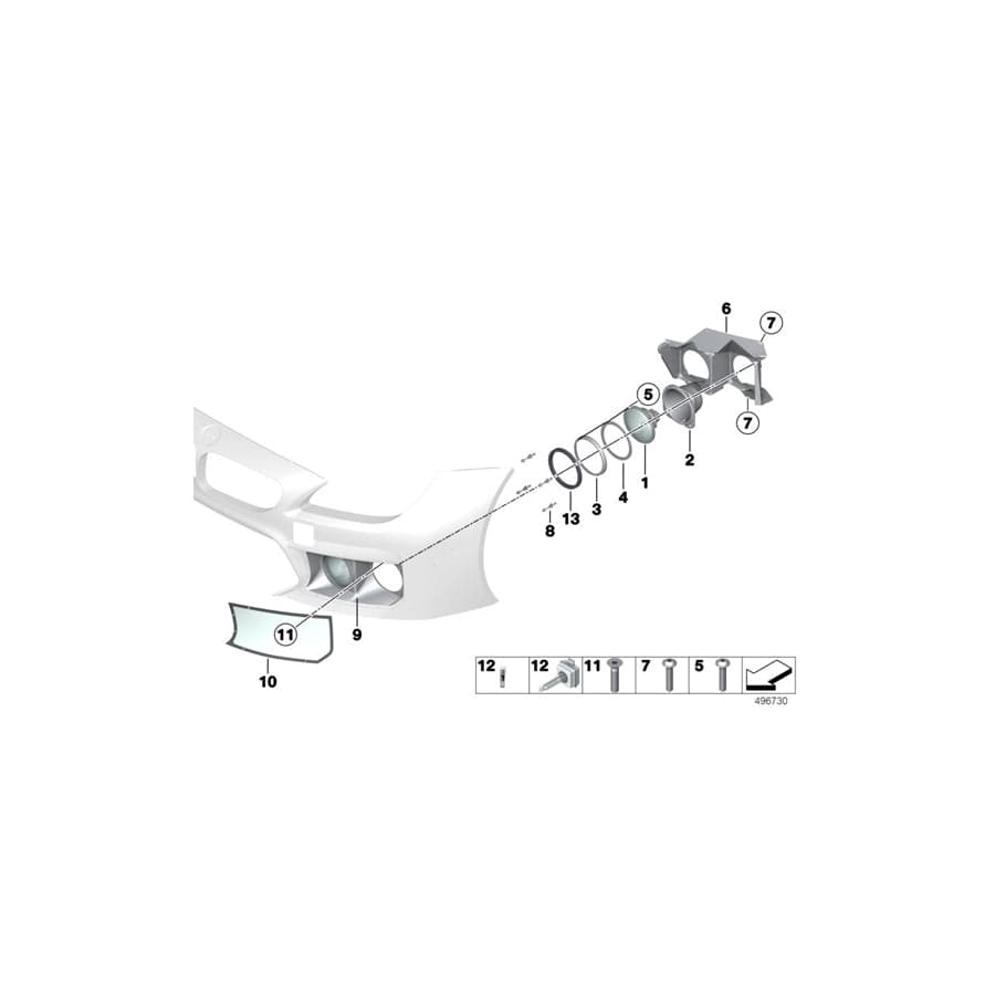 Genuine BMW 51118424783 BMW Left Cover Glass ADD. HEADLIGHT (Inc.  & M6 GT3) | Duco Car Parts UK Car Parts