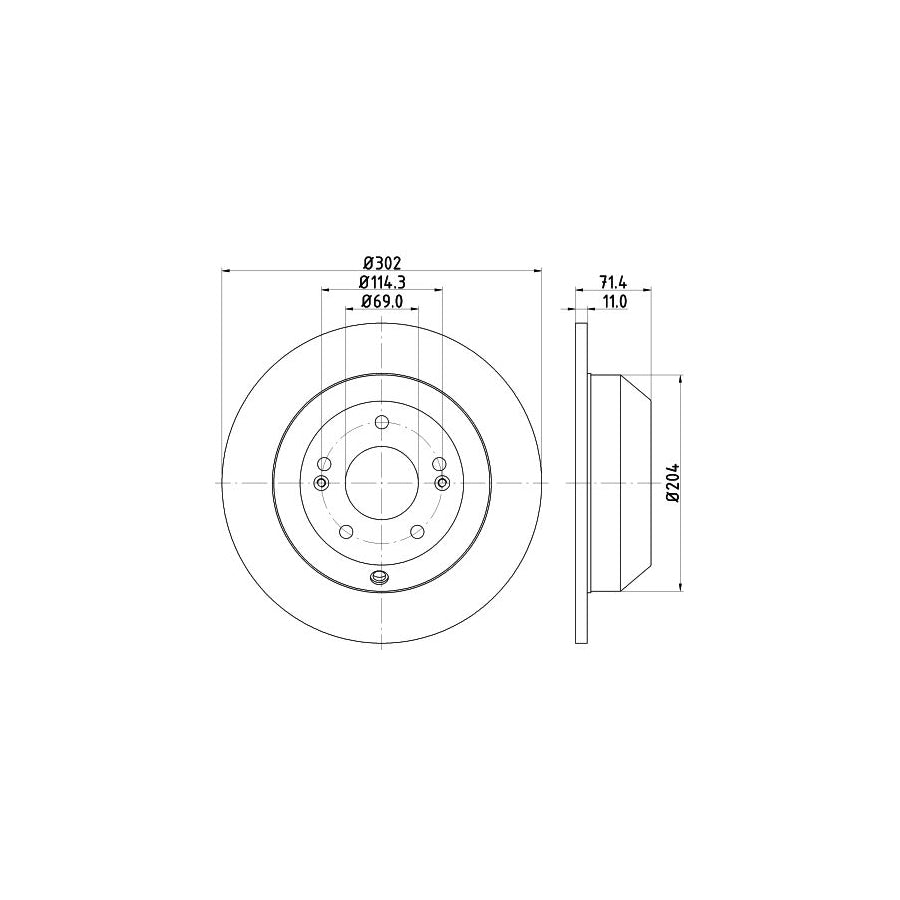 Hella 8AH 355 465-551 Brake Hose For Daewoo Leganza