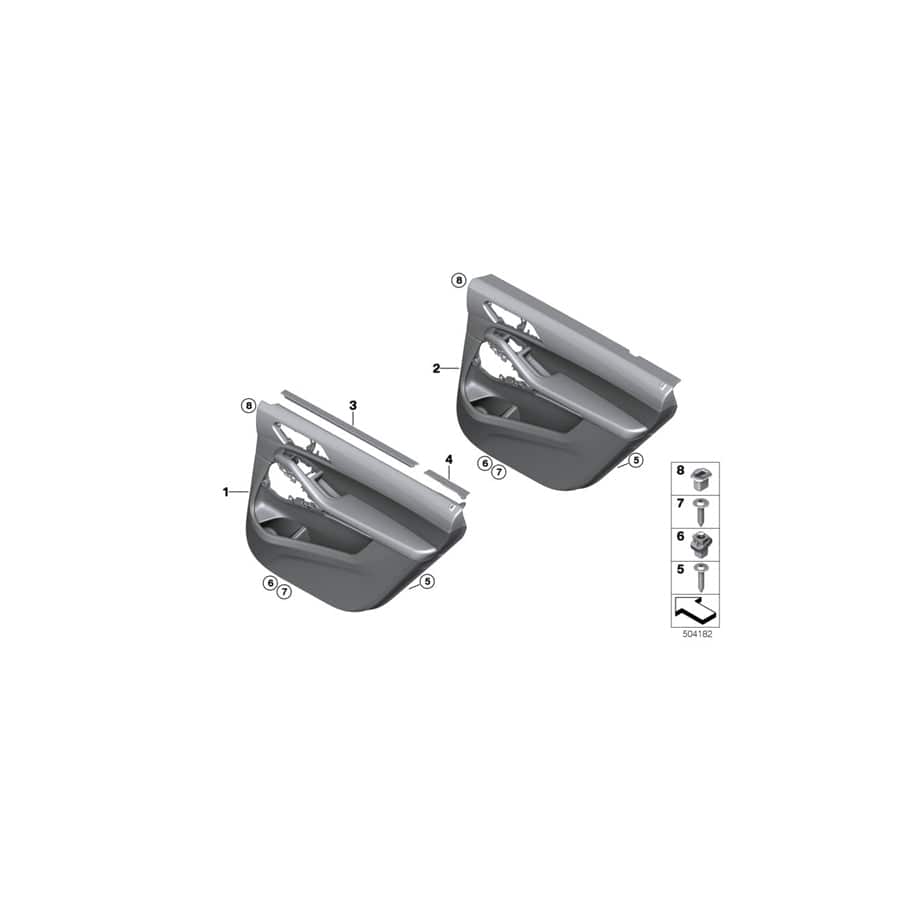 Genuine BMW 51426998920 G07 Door Trim Strip, Long, Inside Right NIGHT BLUE (Inc. X7 50iX, X7 M50iX & X7 M50dX) | Duco Car Parts UK Car Parts