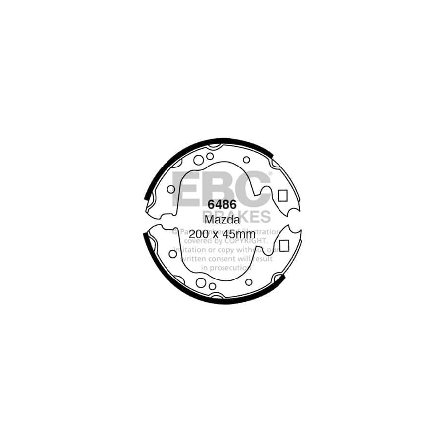 EBC 6486 Mazda E1600 Panel Van Rear Brake Shoes 1 | Duco Car Parts UK Car Parts