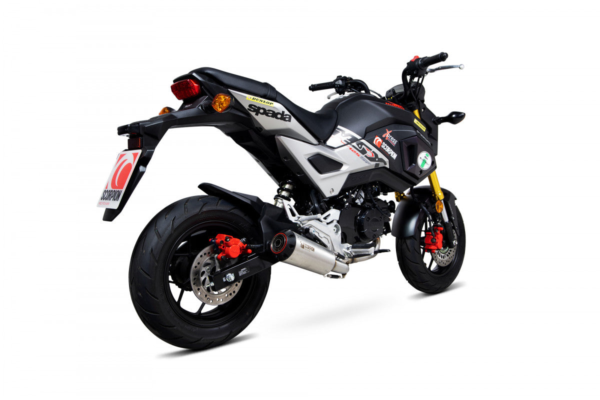 Scorpion PHA192SYSSEO Honda MSX 125 Red Power Full System - Brushed Stainless Steel Sleeve | Duco Car Parts UK UK