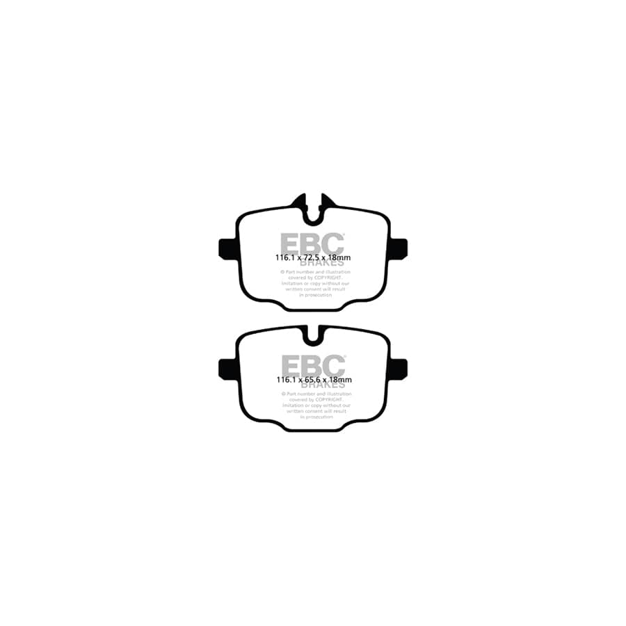 EBC PDKR1023 BMW Ultimax Rear Brake Pad & Plain Disc Kit - TRW Caliper 2 | Duco Car Parts UK Car Parts
