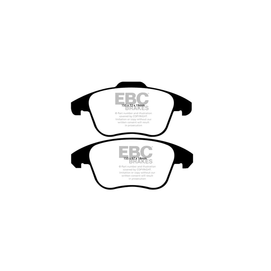 EBC PD11KF795 Citroen Peugeot Greenstuff Front Brake Pad & GD Disc Kit 2 | Duco Car Parts UK Car Parts