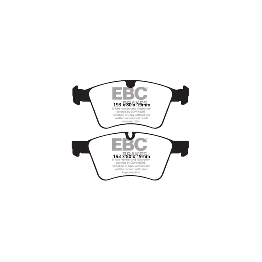EBC PDKF1233 Mercedes-Benz X164 Ultimax Front Brake Pad & Plain Disc Kit - ATE Caliper 2 | Duco Car Parts UK Car Parts