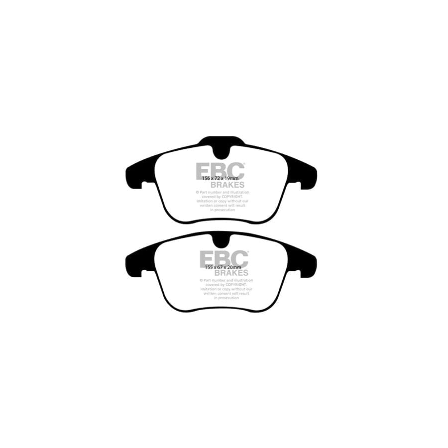 EBC PDKF738 Ford Land Rover Volvo Ultimax Front Brake Pad & Plain Disc Kit - TRW Caliper 2 | Duco Car Parts UK Car Parts