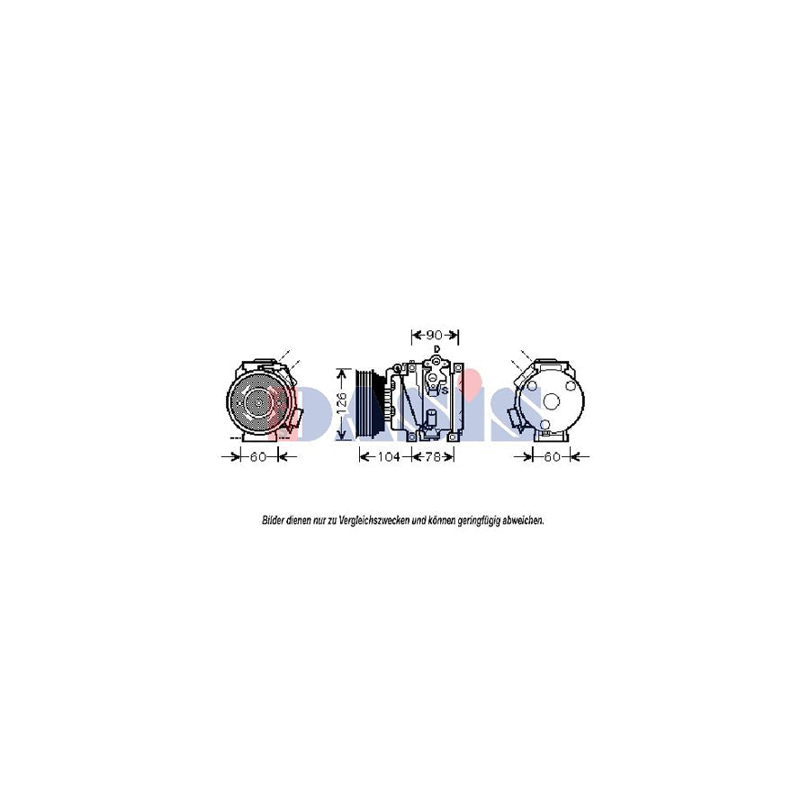 AKS Dasis 851629N Compressor, Air Conditioning For Toyota Avensis | Duco Car Parts UK