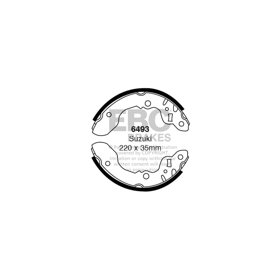 EBC 6493 Suzuki Vitara Rear Brake Shoes 1 | Duco Car Parts UK Car Parts