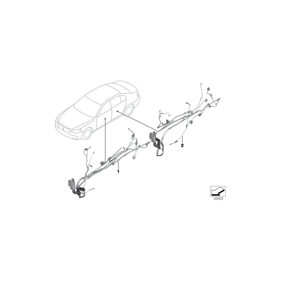 Genuine BMW 61129303640 F07 Co-Driver'S Side Door Cable Harness (Inc. 535dX, 550iX 4.4 & 535iX) | Duco Car Parts UK Car Parts