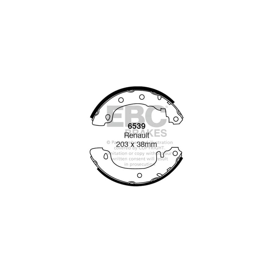 EBC 6539 Renault Rear Brake Shoes 1 | Duco Car Parts UK Car Parts
