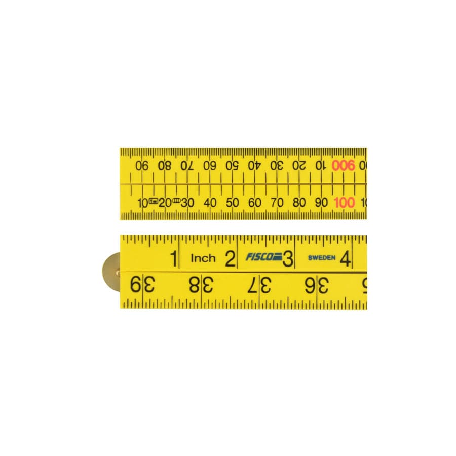Fisco FSCXFY1ME Yellow ABS Nylon Rule 1m / 39in | Duco Car Parts UK