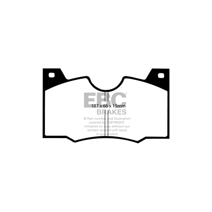 EBC PD03KF619 Lancia Yellowstuff Front Brake Pad & Plain Disc Kit - Girling/TRW Caliper (Inc. 2000 & Fulvia) 2 | Duco Car Parts UK Car Parts