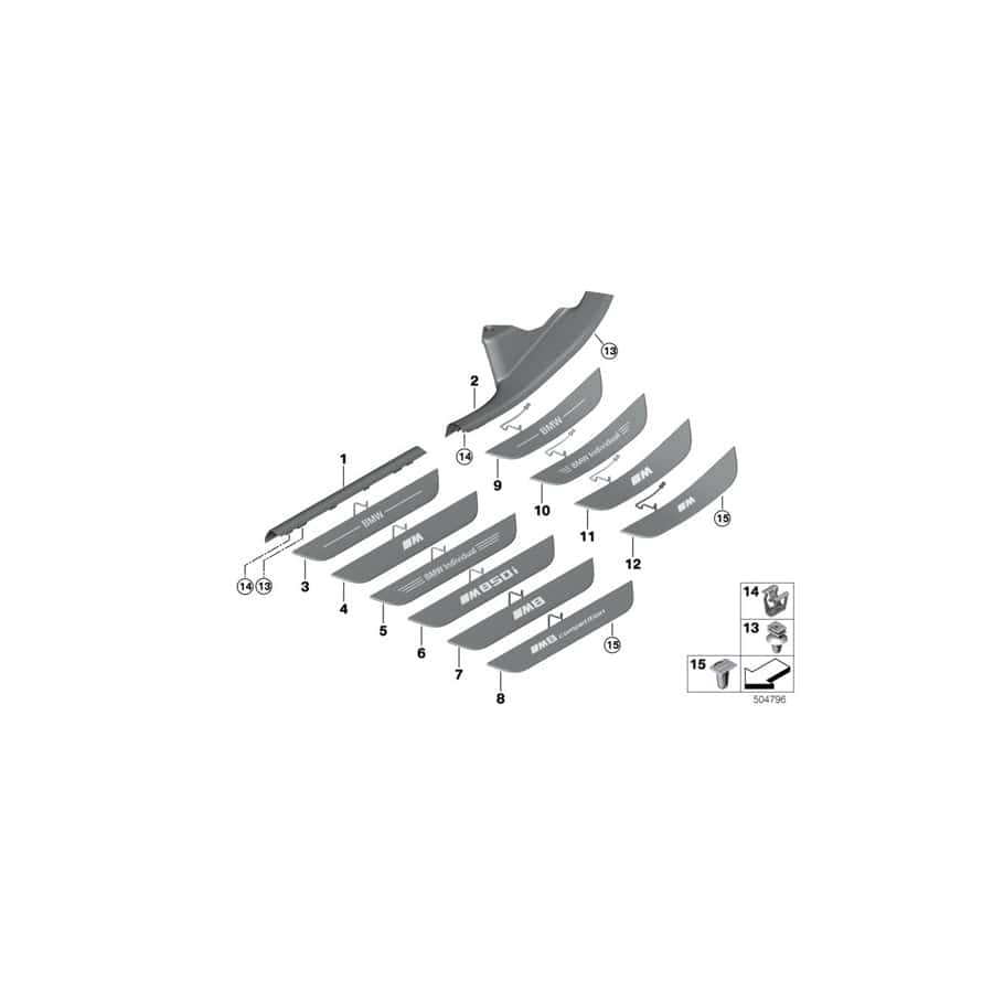 Genuine BMW 51478098368 F93 Trim Cover, Sill, Lighted, Front Right M8 COMPETITION (Inc.  & M8) | Duco Car Parts UK Car Parts