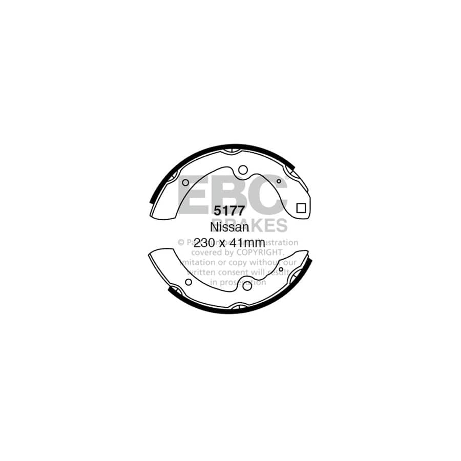 EBC 5177 Datsun Nissan Rear Brake Shoes (Inc. 240Z & 260Z) 1 | Duco Car Parts UK Car Parts