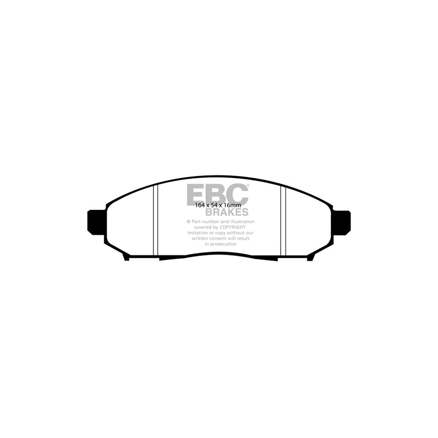 EBC DP61747 Nissan Greenstuff Front Brake Pads - Tokico Caliper (Inc. Pathfinder & Navara) 2 | Duco Car Parts UK Car Parts