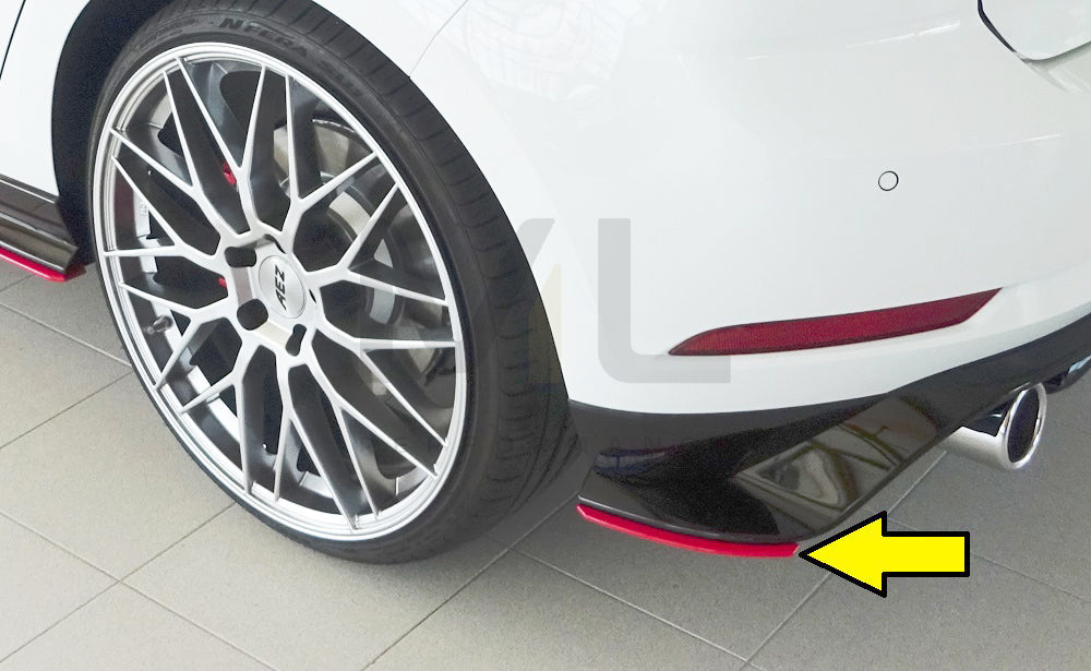 Rieger 00059518 VW Mk7 Golf GTI-TCR Rear Side Splitter 7 | Duco Car Parts UK Car Parts