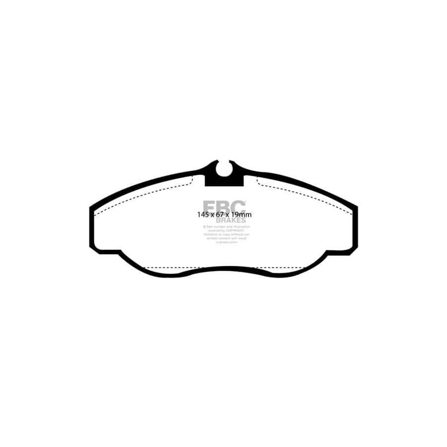 EBC PD03KF640 Land Rover Range Rover Yellowstuff Front Brake Pad & Plain Disc Kit - Girling/TRW Caliper 2 | Duco Car Parts UK Car Parts