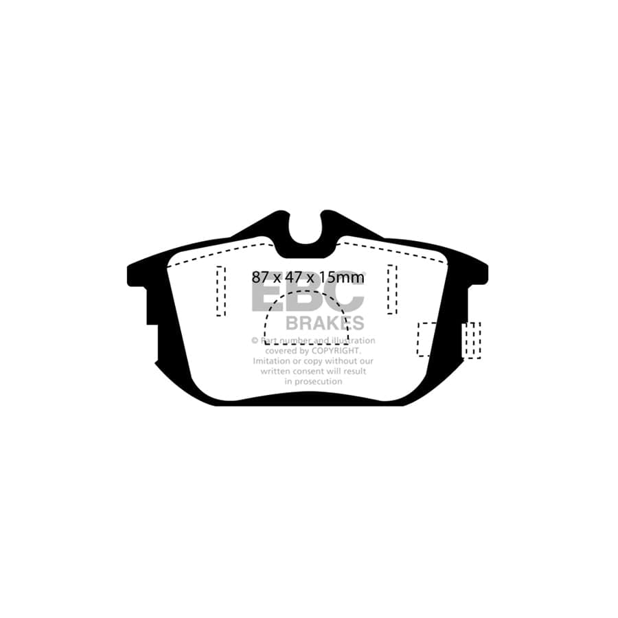 EBC PD01KR546 Mitsubishi Proton Volvo Greenstuff Rear Brake Pad & Plain Disc Kit - Girling/TRW Caliper 2 | Duco Car Parts UK Car Parts