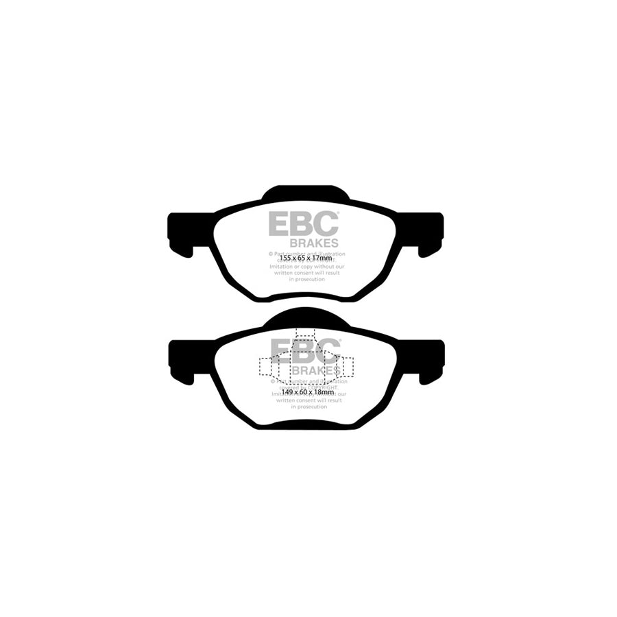 EBC DP51525NDX Honda Accord Bluestuff NDX Front Brake Pads  - Girling/TRW/Akebono Caliper 2 | Duco Car Parts UK Car Parts