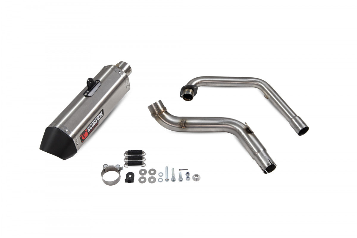 Scorpion RHA183SYSSEO Honda CB125 R Serket Parallel Full System - Brushed Stainless Steel Sleeve | Duco Car Parts UK UK