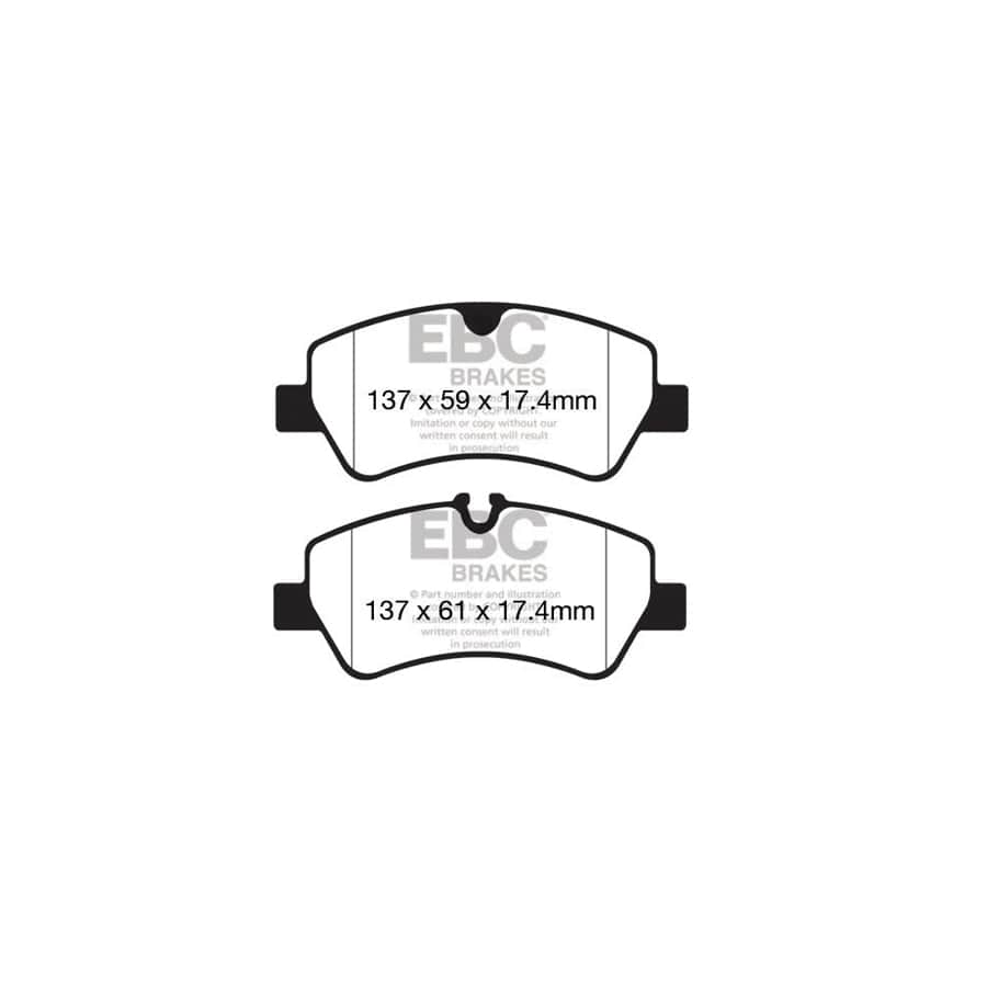 EBC PDKR1035 Ford Ultimax Rear Brake Pad & Plain Disc Kit 2 | Duco Car Parts UK Car Parts