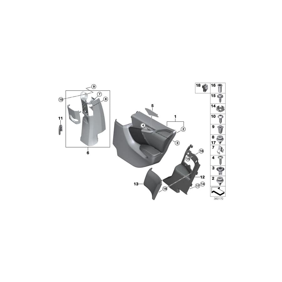 Genuine BMW 51427497237 I01 I01 Door Trim Panel, Rear, Left SOLARIC BRAUN (Inc. i3 94Ah Rex, i3s 94Ah Rex & i3s 120Ah Rex) | Duco Car Parts UK Car Parts