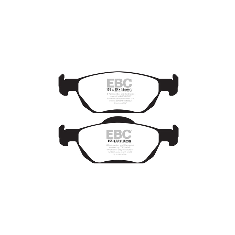 EBC PD08KF621 Honda Accord Yellowstuff Front Brake Pad & USR Disc K 2 | Duco Car Parts UK Car Parts