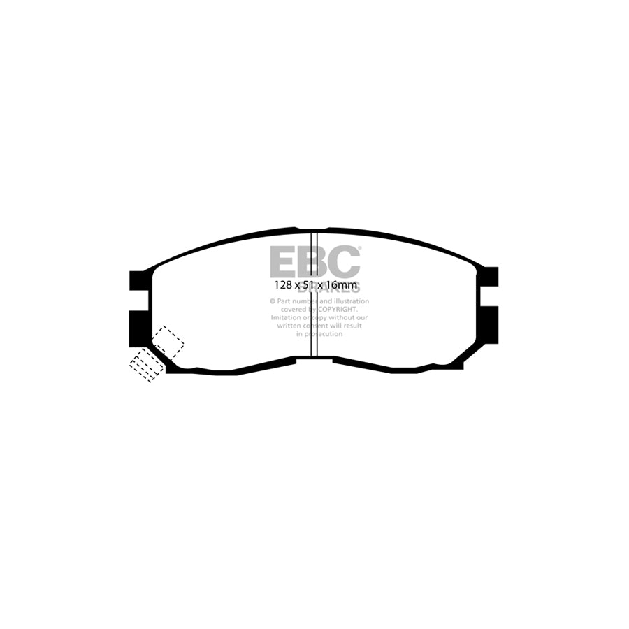 EBC PD07KF338 Mitsubishi Galant Redstuff Front Brake Pad & USR Disc Kit - Akebono Caliper 2 | Duco Car Parts UK Car Parts