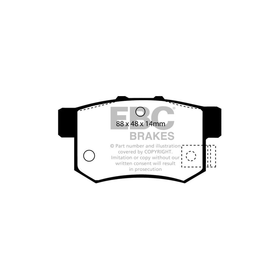 EBC PDKR369 Honda Rover Ultimax Rear Brake Pad & Plain Disc Kit - Akebono Caliper 2 | Duco Car Parts UK Car Parts