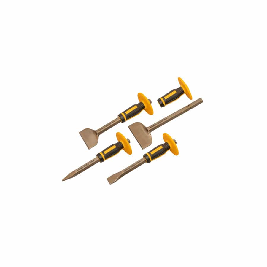 Roughneck ROU31934 Bolster & Chisel Set with Non-Slip Guards, 4 Piece | Duco Car Parts UK