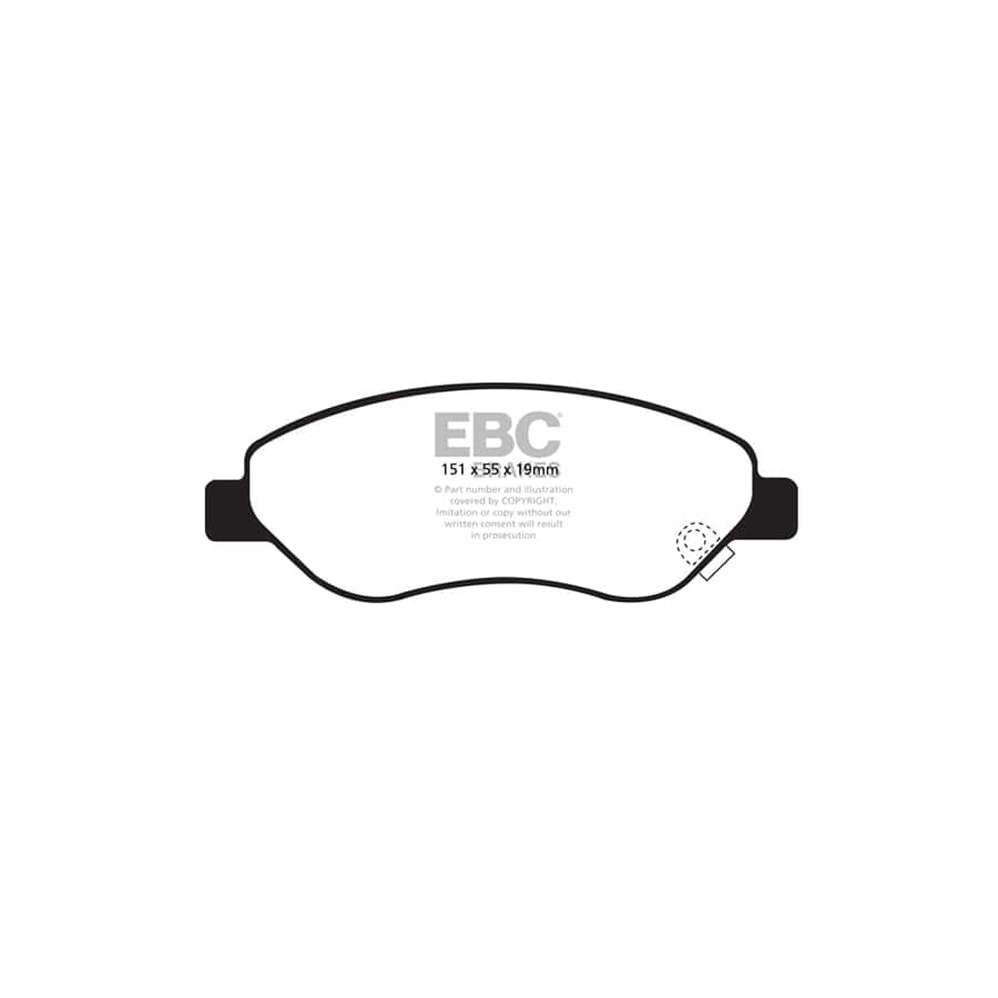 EBC PD11KF808 Opel Vauxhall Corsa D Greenstuff Front Brake Pad & GD Disc Kit - Bosch Caliper 2 | Duco Car Parts UK Car Parts