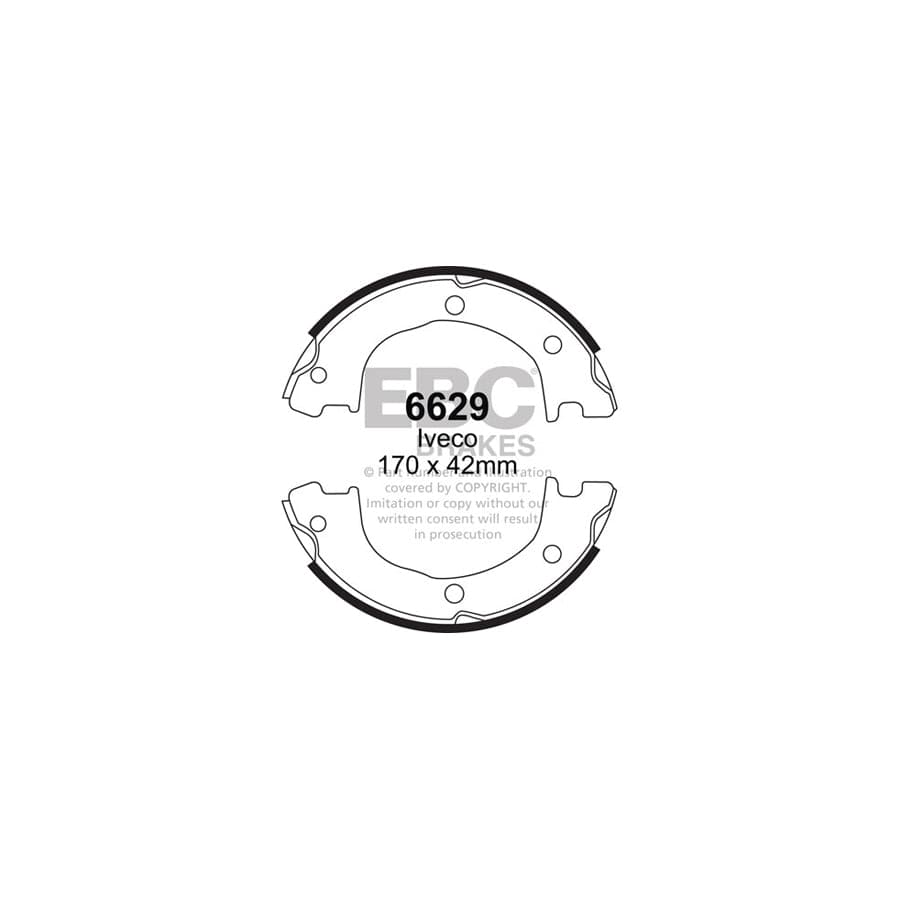 EBC 6629 Iveco Daily Rear Brake Shoes 1 | Duco Car Parts UK Car Parts