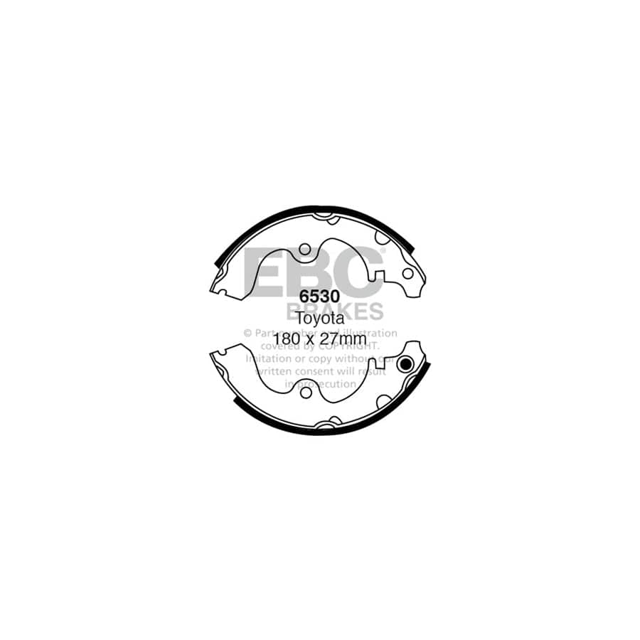EBC 6530 Toyota Rear Brake Shoes (Inc. Corsa, Cynos, Paseo, Starlet) 1 | Duco Car Parts UK Car Parts