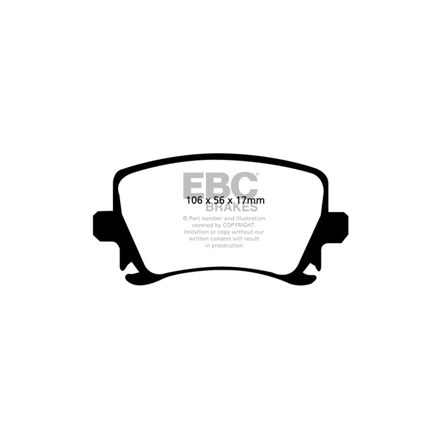 EBC PD02KR055 Audi 8J Redstuff Rear Brake Pad & Plain Disc Kit - TRW Caliper (Inc. TT & TTRS) 2 | Duco Car Parts UK Car Parts