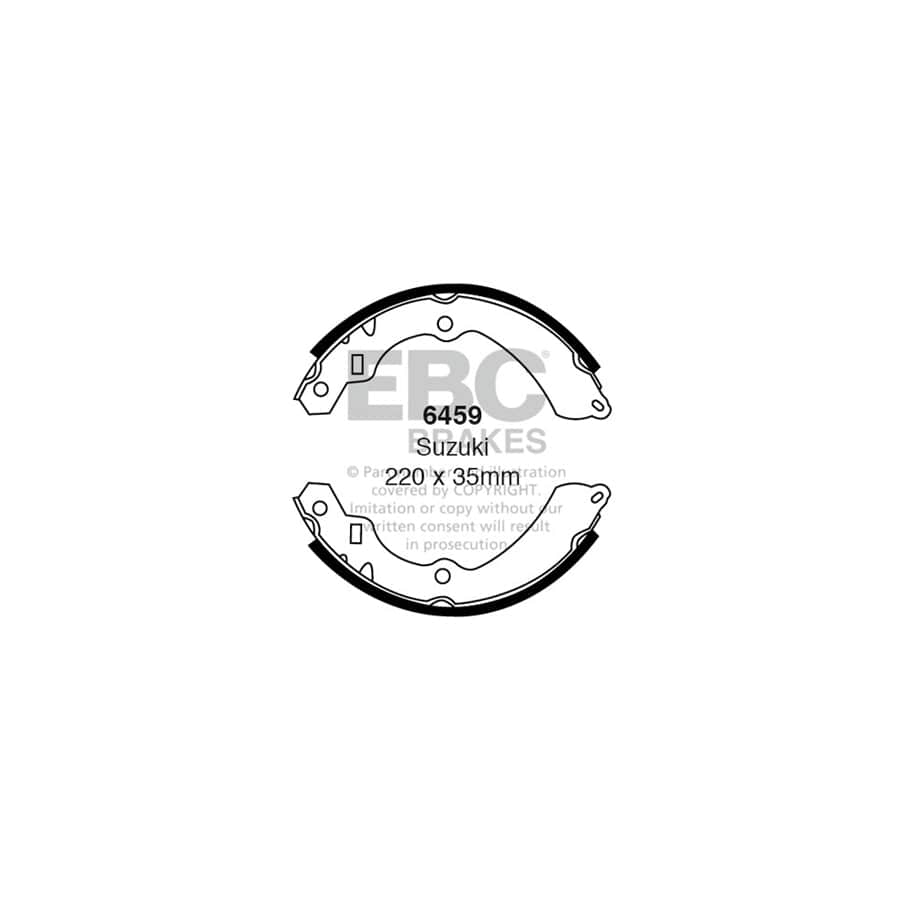 EBC 6459 Bedford Suzuki Vauxhall Rear Brake Shoes (Inc. Rascal, Vitara & Super Carry) 1 | Duco Car Parts UK Car Parts