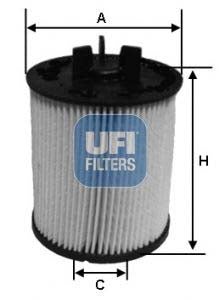 UFI 26.023.00 Fuel Filter For Audi A2 (8Z0)