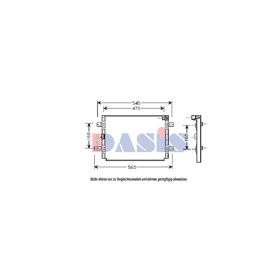 AKS Dasis 322002N Air Conditioning Condenser For Suzuki Vitara | Duco Car Parts UK
