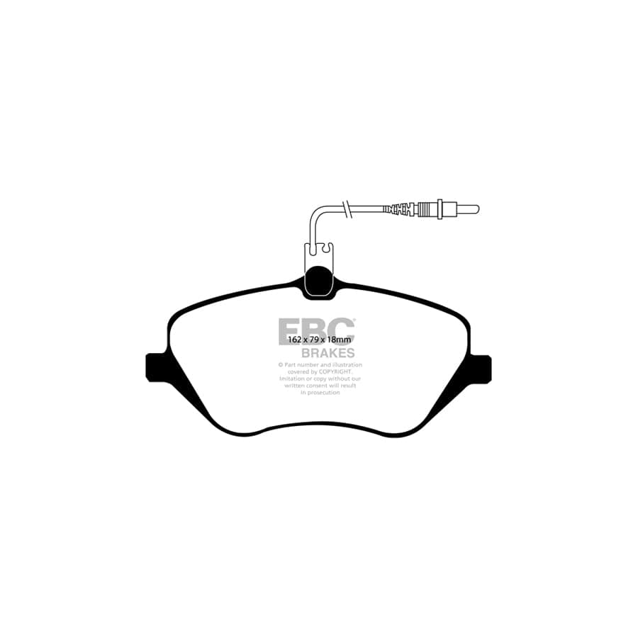 EBC PDKF1582 Peugeot 407 Ultimax Front Brake Pad & Plain Disc Kit 2 | Duco Car Parts UK Car Parts