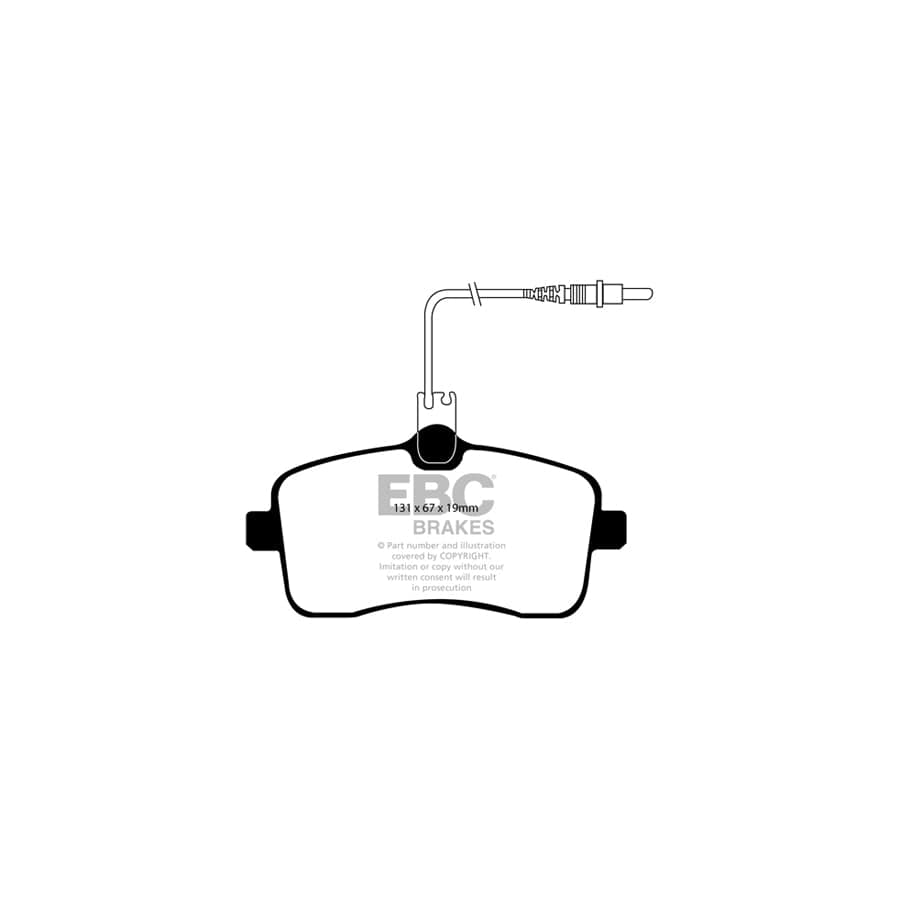 EBC PDKF1581 Peugeot 407 Ultimax Front Brake Pad & Plain Disc Kit 2 | Duco Car Parts UK Car Parts