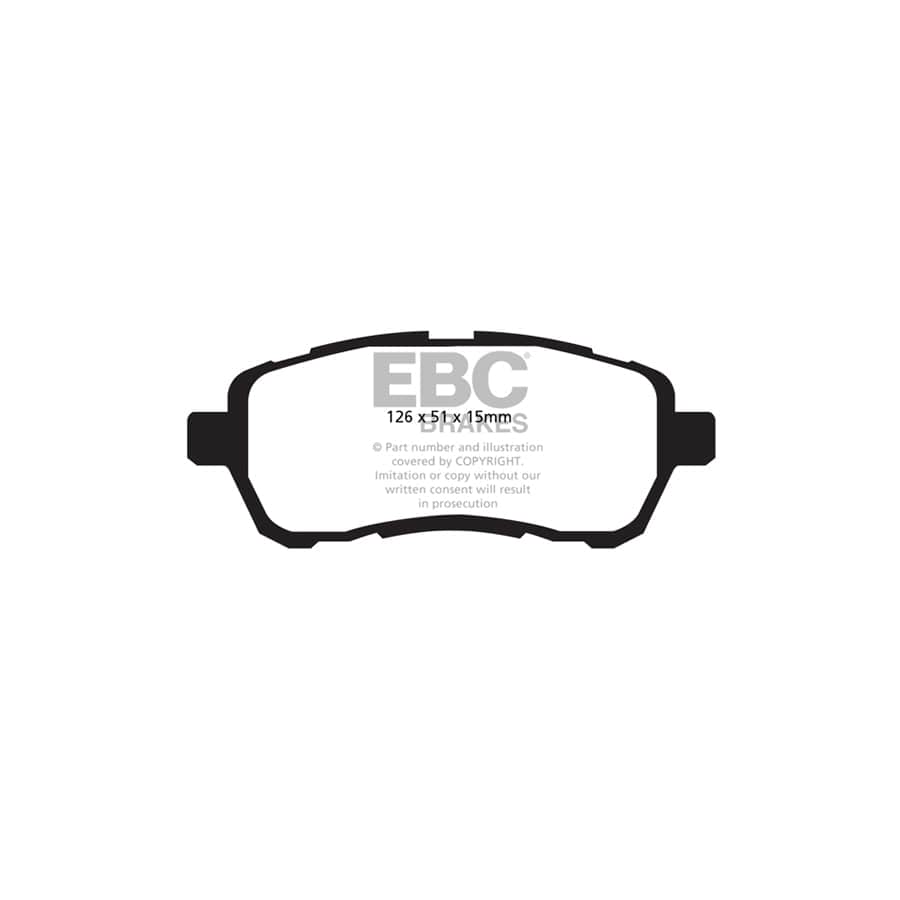 EBC PD01KF428 Daihatsu Perodua Greenstuff Front Brake Pad & Plain Disc Kit  (Inc. Materia, Sirion, Myvi) 2 | Duco Car Parts UK Car Parts