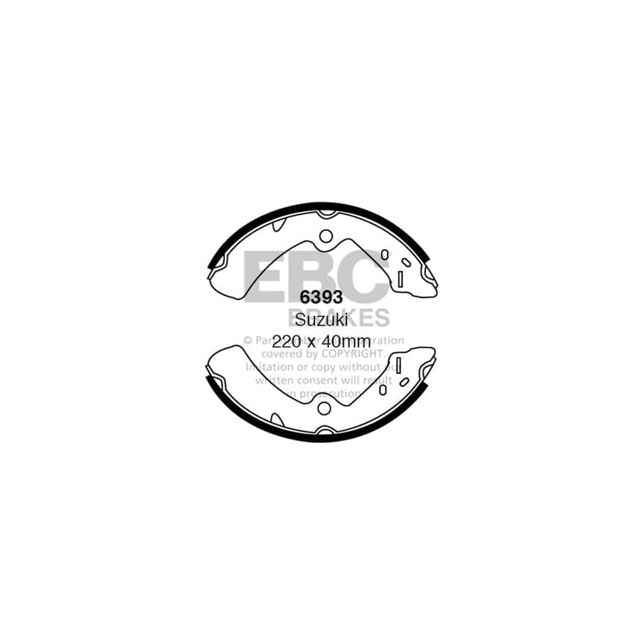 EBC 6393 Suzuki Jeep Rear Brake Shoes 1 | Duco Car Parts UK Car Parts