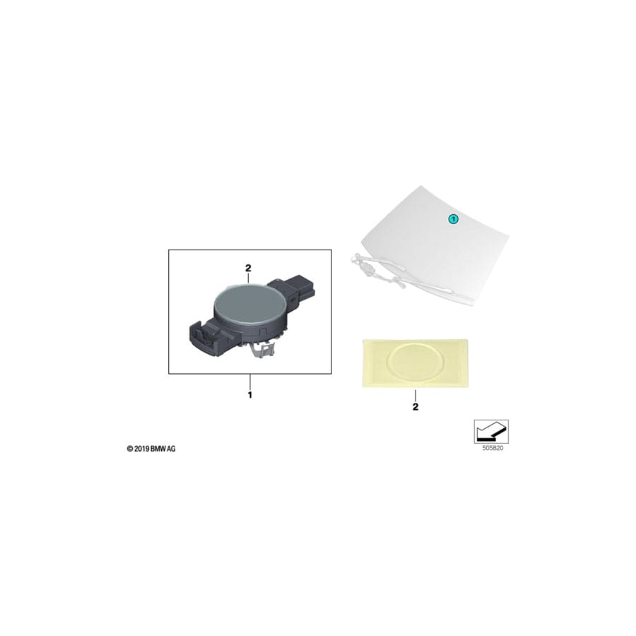 Genuine BMW 61359436681 G11 G15 G29 Sensor Rain/Light/Solar/Fogging Over Hud 4.8 (Inc. X5 50iX, 320d & X5 45eX) | Duco Car Parts UK Car Parts