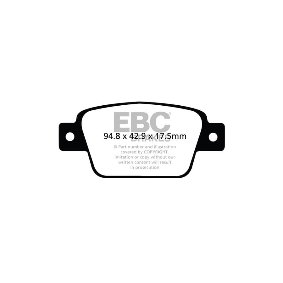 EBC PD01KR033 Alfa Romeo MiTo Greenstuff Rear Brake Pad & Plain Disc Kit - Bosch Caliper 2 | Duco Car Parts UK Car Parts