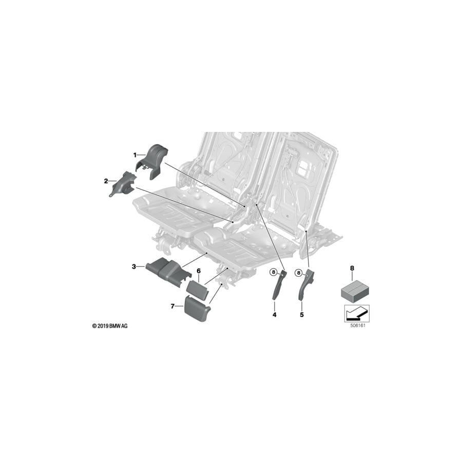 Genuine BMW 52307943347 G07 Trim, Front Top SCHWARZ (Inc. X7 50iX, X7 30dX & X7 M50dX) | Duco Car Parts UK Car Parts