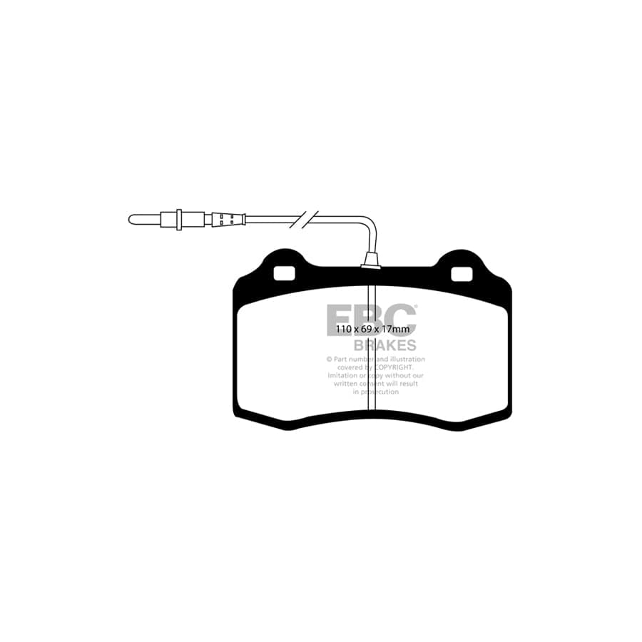 EBC PDKF1580 Peugeot 406 Ultimax Front Brake Pad & Plain Disc Kit - ATE Caliper 2 | Duco Car Parts UK Car Parts