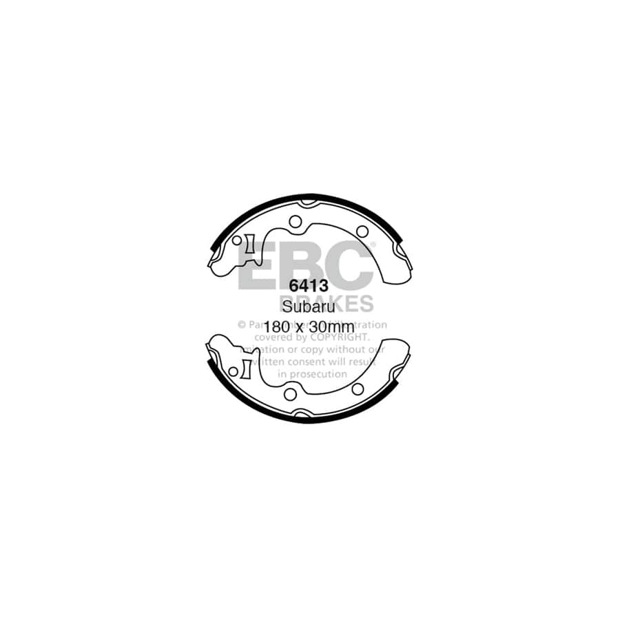 EBC 6413 Subaru Rear Brake Shoes (Inc. Leone Series 2 & Leone Series 3) 1 | Duco Car Parts UK Car Parts