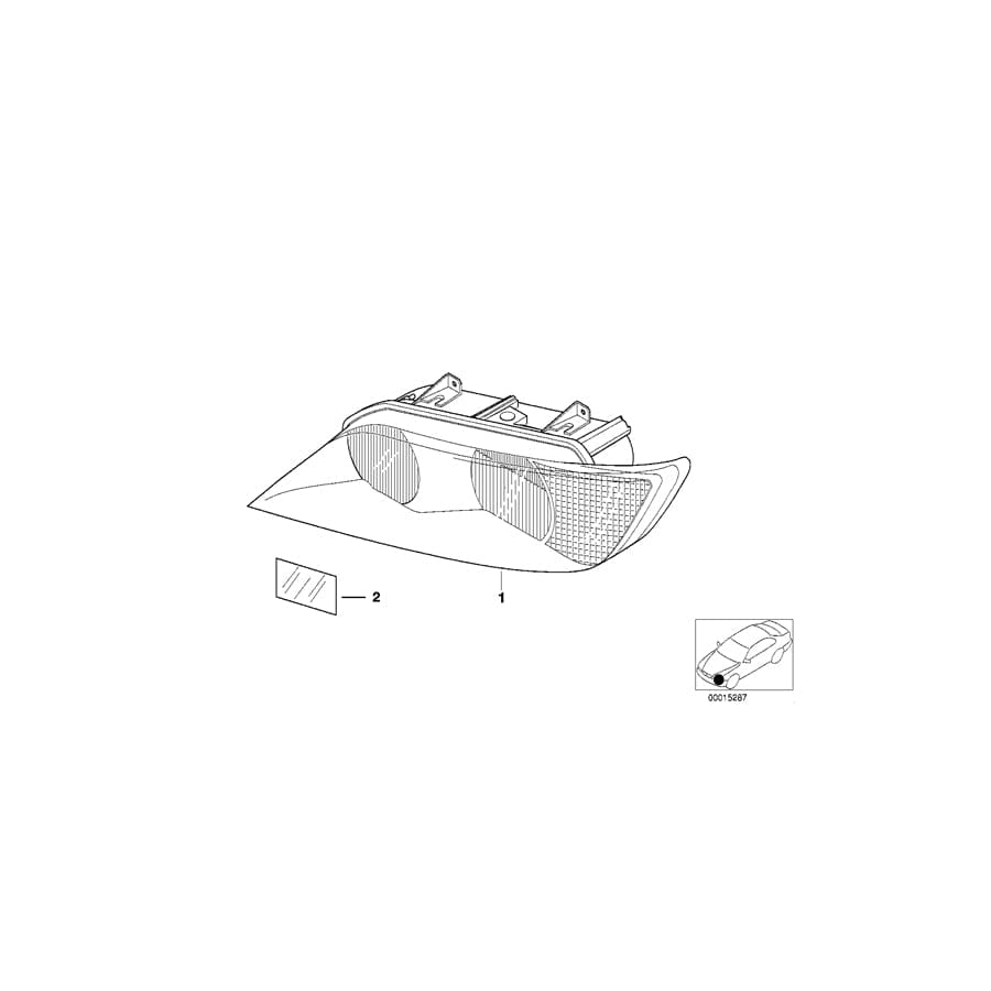 Genuine BMW 63128379707 E36 Headlight Left (Inc. Z3 2.0, Z3 1.8 & Z3 2.2i) | Duco Car Parts UK Car Parts